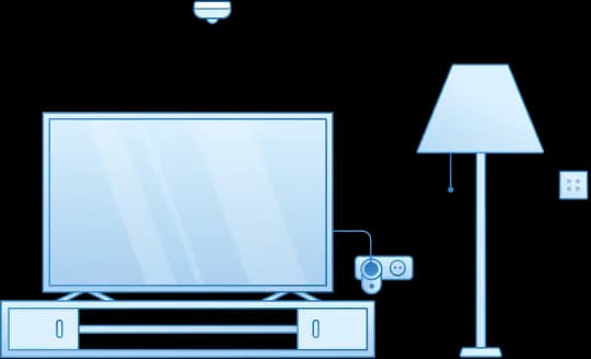 منزل MTronic الذكي مع تلفاز ومصباح
